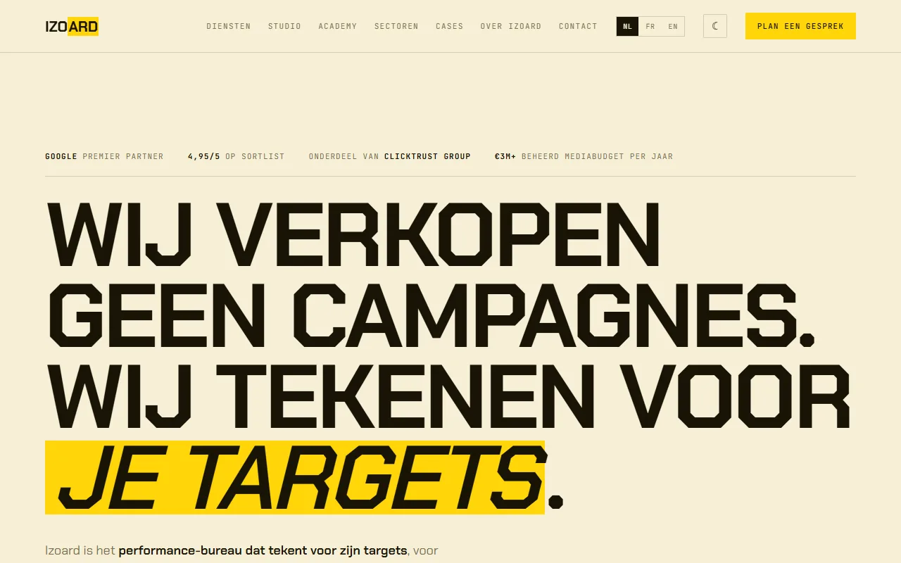 Homepage van izoard.be